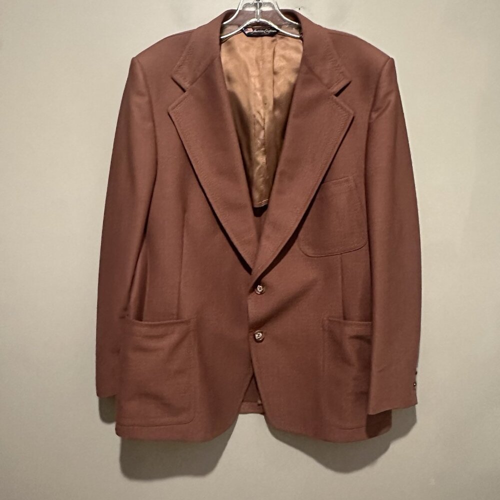 Vintage Phoenix Jacket Mens 44 Blazer 70s 80s USA Made Brown Western Style Rodeo